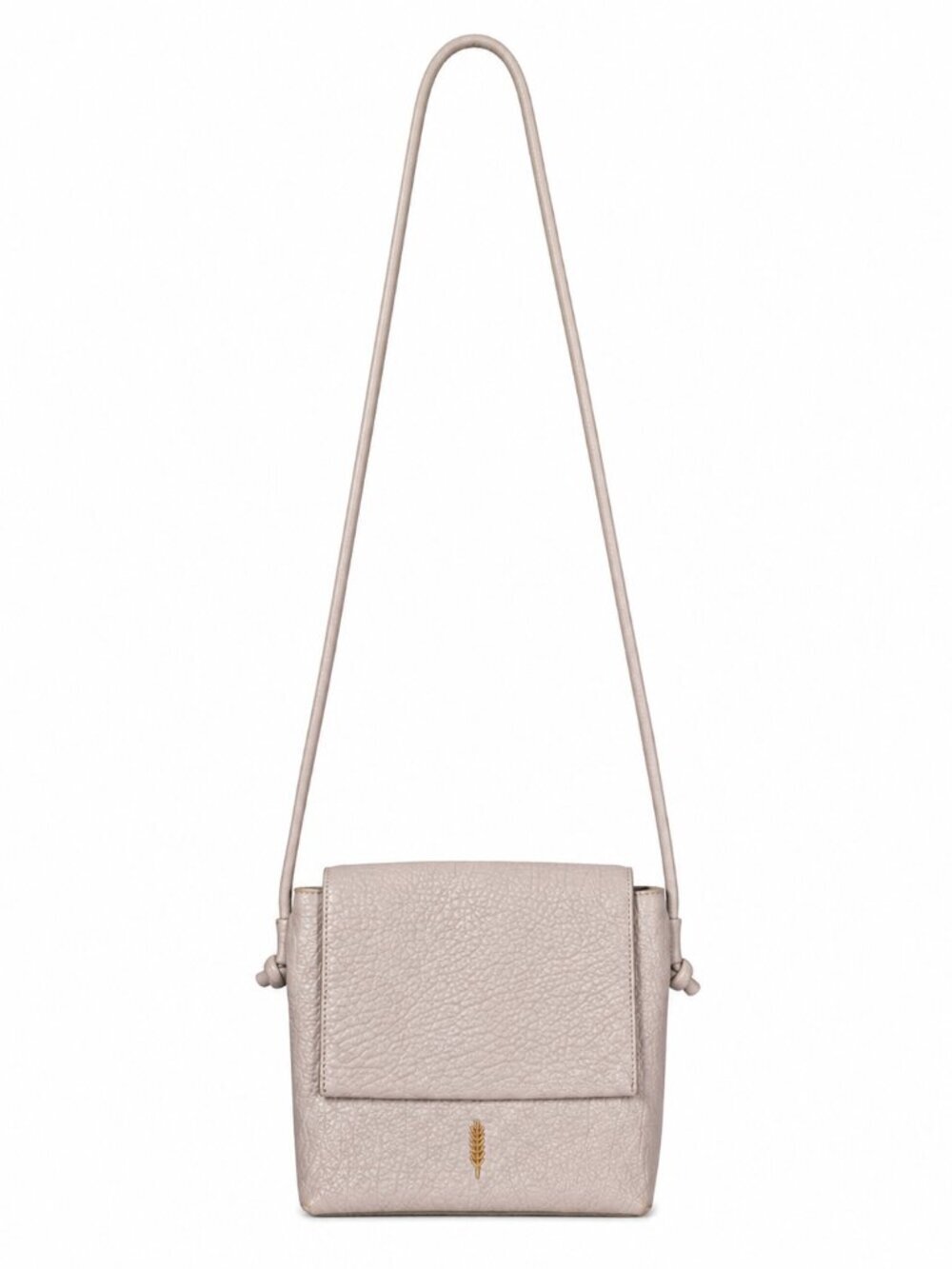Thacker White Pebbled Leather Crossbody Bag
